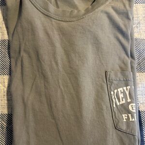 Comfort Colors Long-Sleeve Pocket Tee in Olive Green